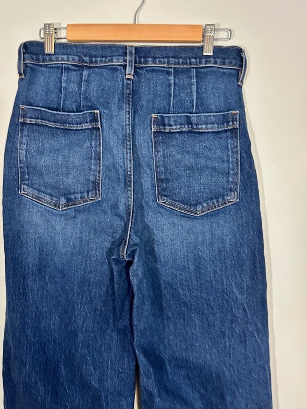 Sezane Denim High-Rise Wide-Leg Jeans Sz 42/10 - Picture 2 of 5